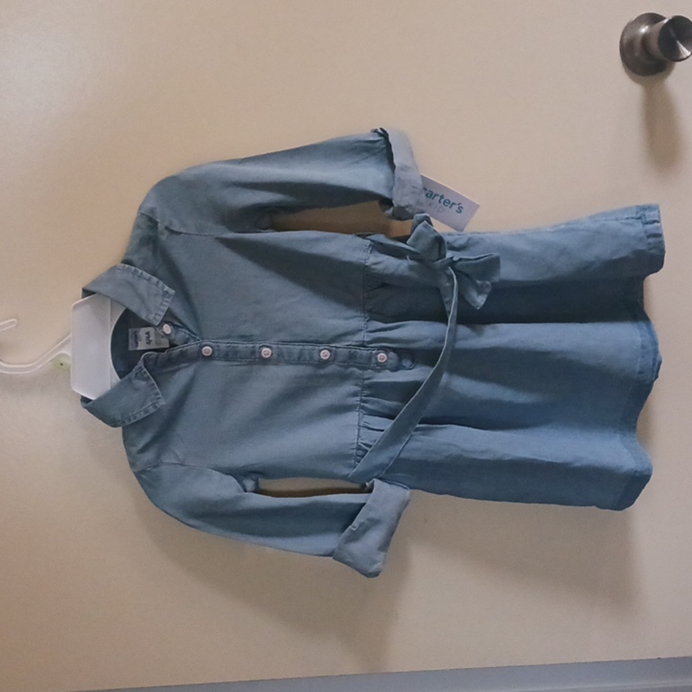 Carters Blue Chambray Shirt Dress